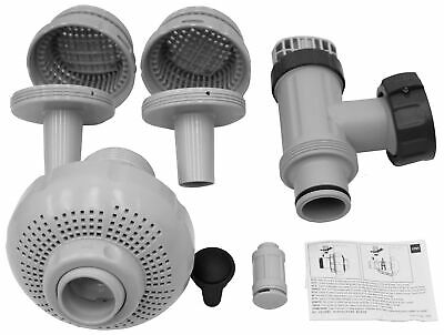 Intex 26005e-large Pool 1-1/2" Fittings Set 1900-2500gph With 2 1-1/4" Strainers