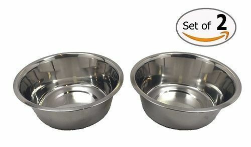 2-pack - Stainless Steel Pet Dog Cat Large 52.4 Oz Food Or Water Bowl Dish