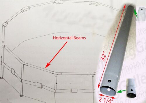 Horizontal Beam Pole Parts Pro-series Metal Frame Pool Above Ground 24' X 52"