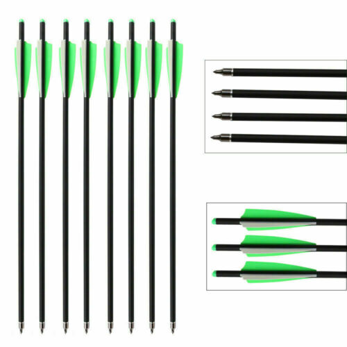 20 Inch Carbon Crossbow Bolts Arrows Field Point Moon Nocks Hunting Target 12pcs